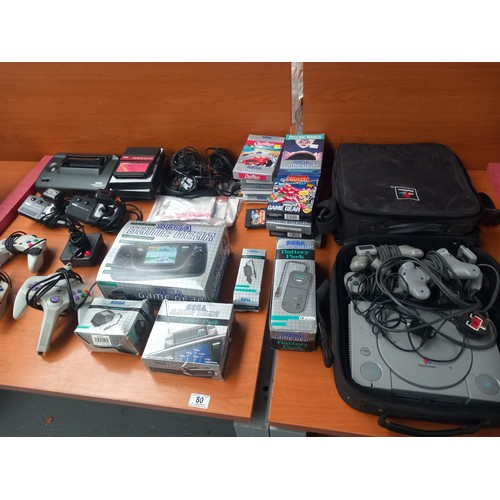 80 - Vintage Sega Master System II console, Sega game gear console and accessories (all boxed), Sega game... 