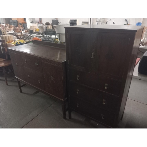 379 - A Raleigh tallboy together with a sideboard