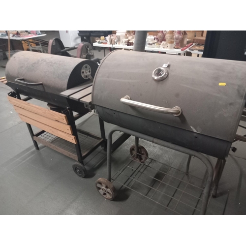 382 - Two gas barrel barbeques