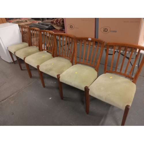 383 - Six upholstered dining chairs