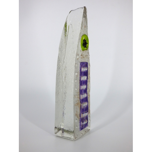 82 - Caithness Glass, Sarah Peterson sand cast Flower Tower sculpture.

Height 31cm.