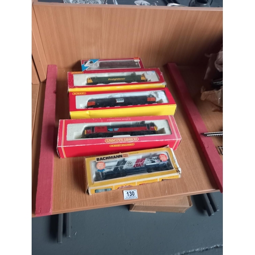 130 - Three Hornby OO gauge locomotives - R322 Rail Express Class 86, R2416A Class 56 locomotive and a Fre... 