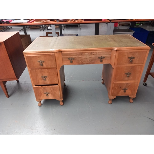 207 - A walnut writing desk