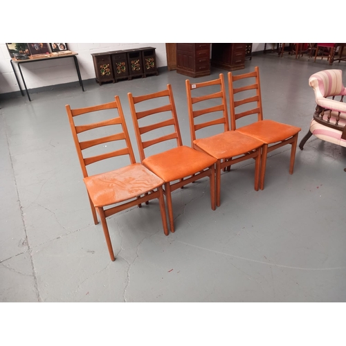 213 - Four mid century dining chairs