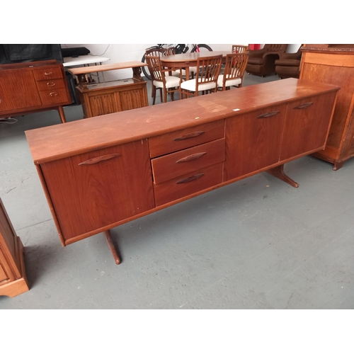 222 - A mid century sideboard (top requires polishing)