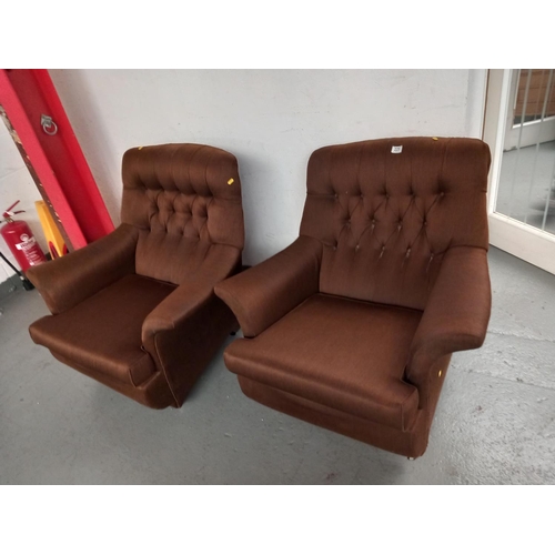 225 - A pair of retro/mid century arm chairs