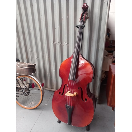 228 - A half sized double bass made in Czech 37 inches (back) (stand not included)