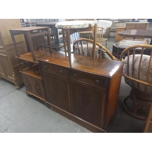 360 - A sideboard, coffee tables, stool and one other cabinet