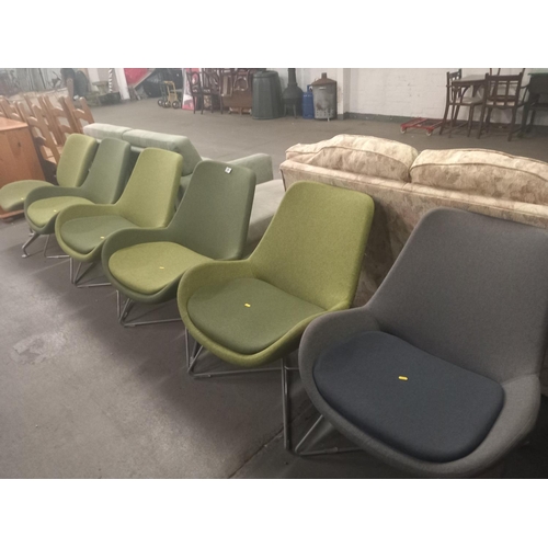 408 - Six orangebox reception chairs