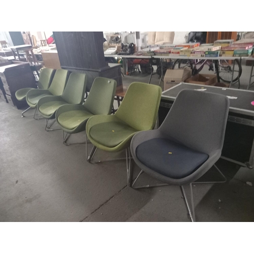 379 - Six orangebox reception chairs