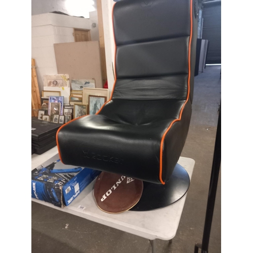 440 - A leatherette gaming chair together with an Impulse electric scooter boxed