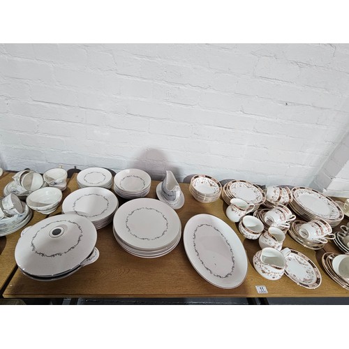 11 - Good china including a boxed Royal Worcester coffee set, Royal Doulton part dinner service, Elizabet... 