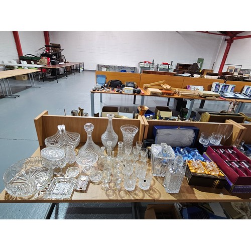 15 - Crystal and cut glass - Thomas Webb and Edinburgh Crystal glass sets - boxed, Stuart Crystal, etc
