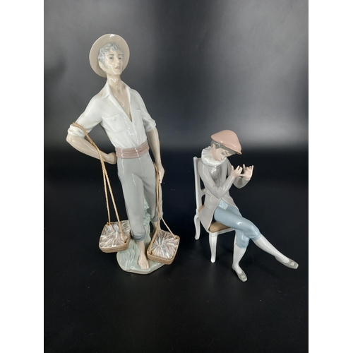 203 - A Lladro professionals Fisherman figurine model number 4802 40cm tall together with another Lladro f... 