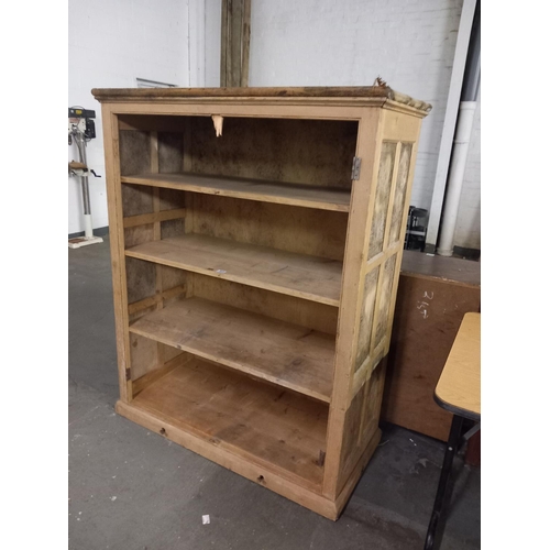 405 - A pine cupboard (doors  missing)