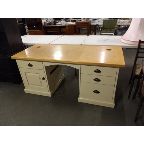 409 - Twin pedestal desk