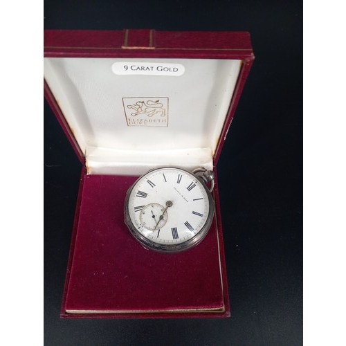 108 - A hallmarked silver kendal and dent pocket watch - good cosmetic condition but untested