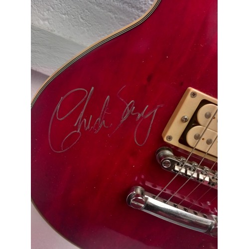 3 - A Karera electric guitar hand signed by Chuck Berry - certificate of authenticity present