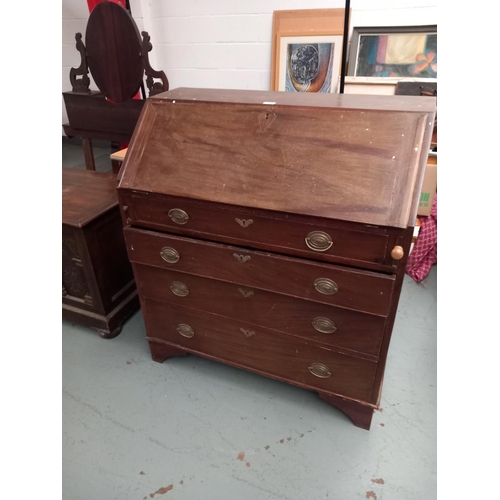 93 - A victorian mahogany bureau