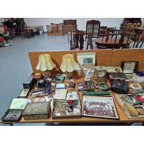 48 - Vintage items to include lamps, pens, jewellery, watches, cameras etc