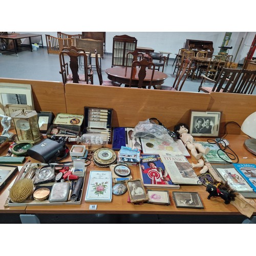 48 - Vintage items to include lamps, pens, jewellery, watches, cameras etc