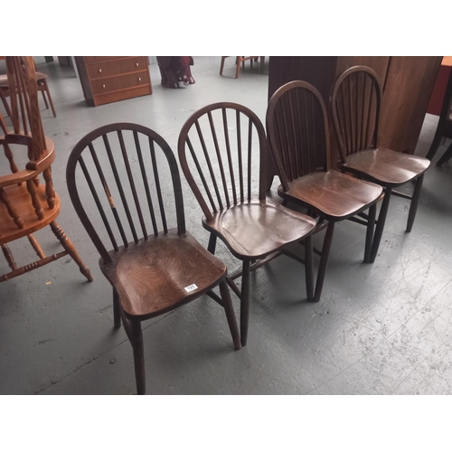 131 - Four windsor style dining chairs