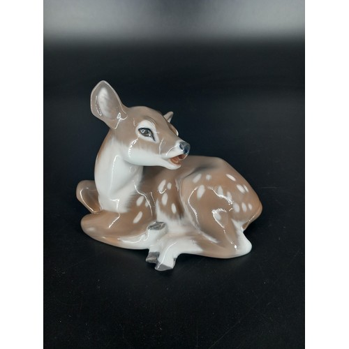 203 - Royal Copenhagen figure of a fawn No 2609 Length 16cm perfect condition