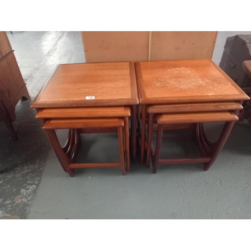 132 - Two teak G Plan nest of tables