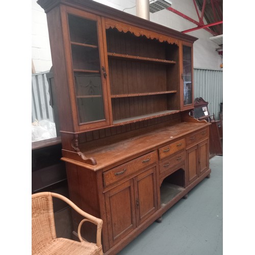 139 - A large oak dresser