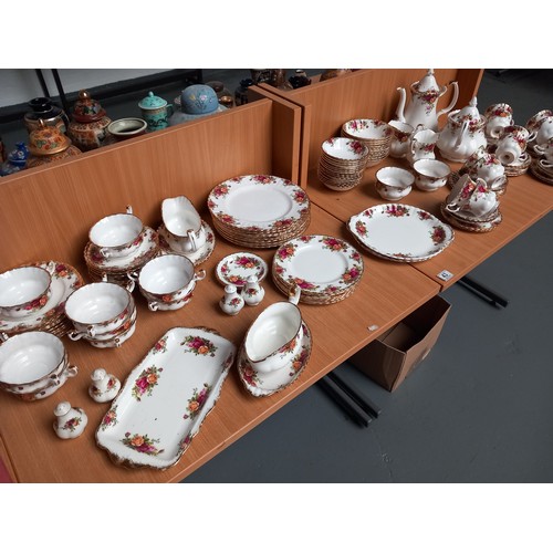 43 - A Royal Albert Old Country Roses part tea/dinner service over 100 pieces