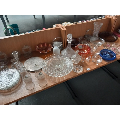 20 - Selection of glassware to include decanter, bowls, carinval glass etc