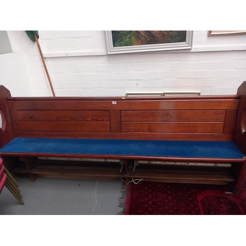 100 - A pine church pew length 84 inches