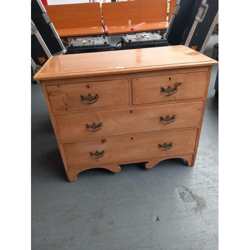 109 - A pine two over tow chest of drawers