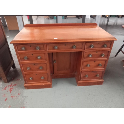 116 - A mahogany twin pedestal desk