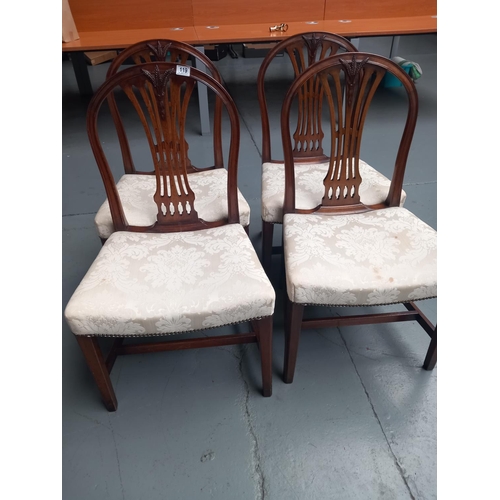 119 - Four upholstered dining chairs