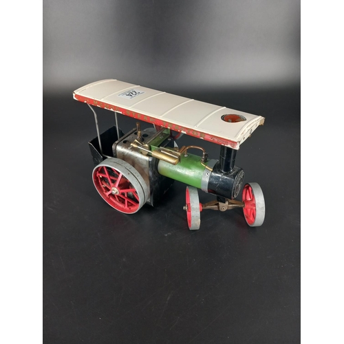 224 - A mamod steam tractor  traction engine with original box (box  tatty and damaged) used condition