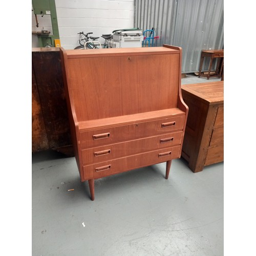 134 - A teak Danish bureau by Tibergaard