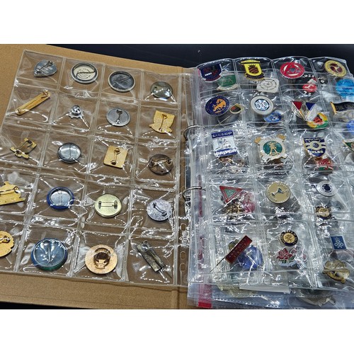 252 - A collection of pin badges, coins, medallions, cloth Scout badges, etc