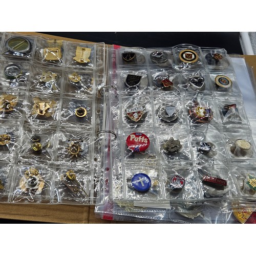 252 - A collection of pin badges, coins, medallions, cloth Scout badges, etc