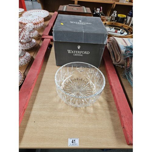 41 - A boxed Waterford crystal fruit bowl