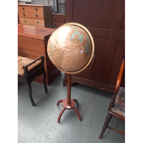 432 - Crams Imperial World Globe on stand