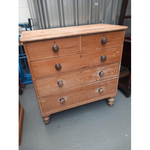 483 - A pine two over three chest of drawers

Height 110cm
Width 110cm
Depth 54cm