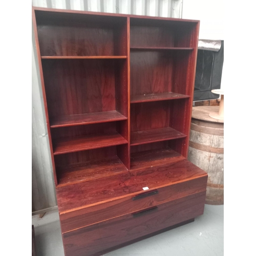 485 - A rosewood Danish wall unit
Height 170cm
Width 115cm
Depth 60cm