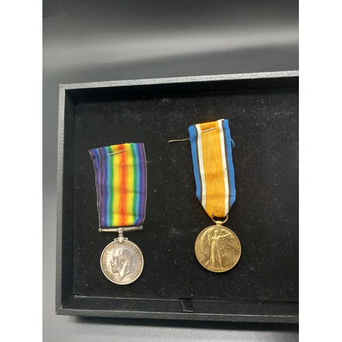 508 - A Word War 1 British War Medal and a Victory Medal awarded to PTE. A Stoker 54143 - Welsh Fusiliers