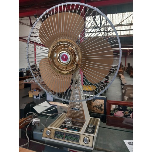 515 - A vintage Sanyo fan with built in radio and light