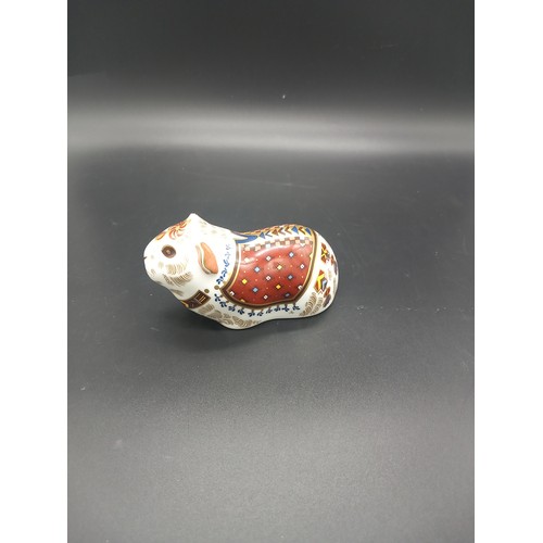 765 - Royal Crown Derby guinea pig with gold stopper