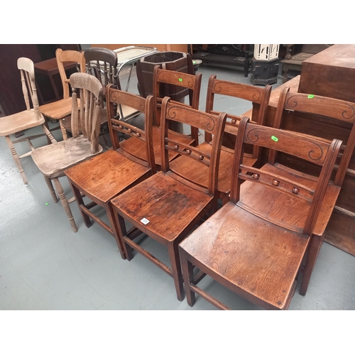 636 - Ten various dining chairs