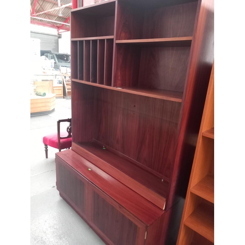 670 - A rosewood wall unit