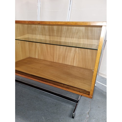 607 - A mid-century modern Richard Young for Merrow Associates chrome and rosewood credenza/sideboard - th... 