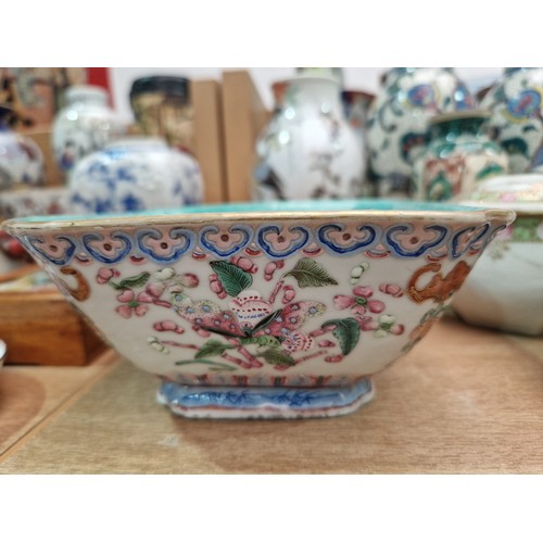 342 - A collection of oriental china to include Fu Dogs, vases, figures, etc